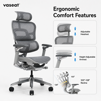 Chaise de bureau exécutive en maille de qualité supérieure, design ergonomique, vente directe usine pour importateurs en gros, sièges de bureau et informatiques