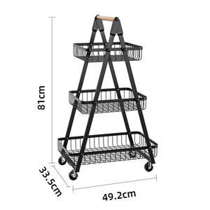 Portaoggetti da <span class=keywords><strong>cucina</strong></span> multistrato a 5 livelli, carrello <span class=keywords><strong>Mobile</strong></span> per frutta e verdura, cestino per Snack per uso domestico - Product Image 6