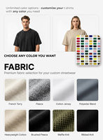 T-shirt ample décontracté pour homme en coton lavé 260 GSM, broderie personnalisée, style minimaliste, idéal pour l'été