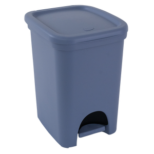 Poubelle à pédale 320x265x385mm en PP bleu, poubelle rectangulaire pour la maison et le bureau - Product Image 1