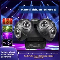 Lampe de scène LED rotative Planet No 3 Ball, pleine couleur, à tête mobile, pour discothèque, bar, KTV, lampe d'ambiance, contrôle DMX512, en aluminium