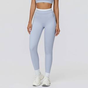 Pantaloni Yoga 2025 di Tendenza a Vita Alta con Contrasto di Colore, Aderenti e Lunghi per Sport, Corsa e Fitness Femminile - Product Image 5