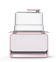 Chauffe-biberon 500W pour deux biberons, chauffage rapide, contrôle numérique de la température avec veilleuse pour l'alimentation des nouveau-nés