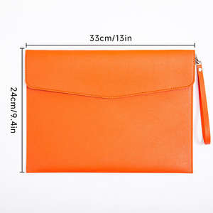 Dompet Portfolio Dokumen Kulit Model Folder A4 dengan Kancing Magnet untuk Penyimpanan File Bisnis, Tiket, dan Dokumen - Product Image 1