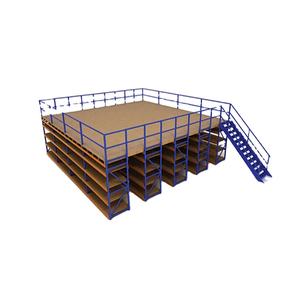 Sistem pelacakan multi-lapisan struktur baja tugas berat <span class=keywords><strong>Platform</strong></span> baja lantai Mezzanine gudang tinggi dengan tangga - Product Image 6