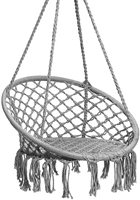 Woqi HOMFUL extérieur hamac chaise balançoire ronde hamac chaise avec suspendu suspendu tricoté maille coton corde macramé balançoire