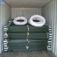 Poste de valla galvanizado verde marrón poste de valla de metal de precio competitivo de 6,5 pies/7 pies/8 pies/10 pies