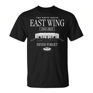 Camiseta East Wing Never Forget 1942 2025 con diseño conmemorativo de la Casa Blanca, unisex, para adultos, manga corta, cuello redondo - Product Image 2