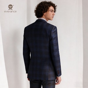 Traje de Hombre de Alta Gama, Tres Piezas, Corte Entallado, Estilo Casual de Negocios, Traje de Novio Juvenil, Diseño a Cuadros - Product Image 2