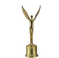 Haute Qualité or/Argent En Métal Ange volant Figurine Artisanat Trophée tasse