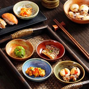 Plats en céramique pour la cuisine domestique, en porcelaine ronde, pour collations, fruits secs, sauce soja, vinaigre et assaisonnements, pour restaurant - Product Image 1