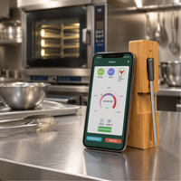 Thermomètre à viande étanche transfrontalier intelligent avec application, sonde de température sans fil Bluetooth pour fours
