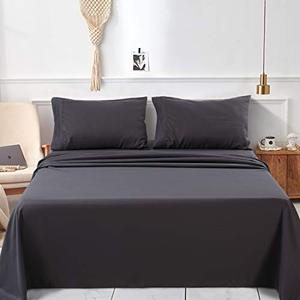 Bộ Ga Trải Giường Bằng Cotton Ai Cập Mềm Mại Giống Như 1800tc Bộ Ga Trải Giường Sợi Nhỏ 4 Món Cho Gia Đình Bộ Ga Trải Giường Màu Trơn - Product Image 4