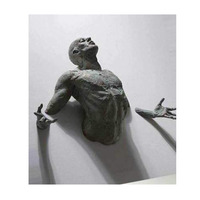 Sculpture murale d'extérieur moderne 3D Coffee Bar Decor Soil Wall Art pour la décoration intérieure