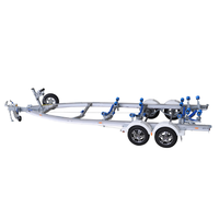 Remorques en aluminium robuste de différentes tailles Yacht Jet Ski Trailer Bateau ponton de haute qualité avec moteur et remorque