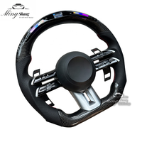 Convient pour Mercedes-Benz A/C/E/S/G/V/Classe B GLE CLS GLA SLC GL GLK AMG Dragonfly Volant de sport LED en fibre de carbone
