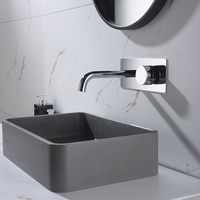 Nouveau robinet de lavabo mural en laiton à poignée unique moderne dissimulée avec cartouche en céramique pour eau chaude et froide