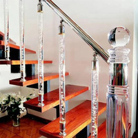 Balustre d'escalier en acrylique transparent, pilier en acrylique pour garde-corps d'escalier, pour la décoration intérieure et extérieure, poteau de balustrade de jardin