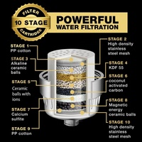 Filtre à eau de douche Calux Factory, vente chaude, OEM, 15 à 20 étapes, avec filtre