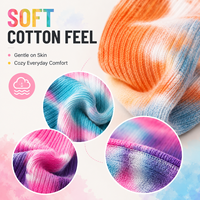 Chaussettes de sport décontractées unisexes en coton côtelé, personnalisées, tie-dye, pour le streetwear, vente en gros, OEM