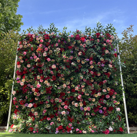 Mur de fleurs d'hortensia artificielles en soie, panneau floral pour cérémonie de mariage, baby shower, photographie et décoration