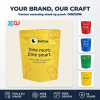 Pedido al por mayor, MOQ 1000 unidades, Bolsa vertical amarilla brillante con cierre de cremallera de grado alimenticio para catering, pan, ensalada y almacenamiento de alimentos