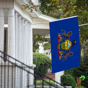 Emblema de bandera nacional impreso personalizado profesional Nylon CMYK Bandera impresa personalizada de Pensilvania - Product Image 5