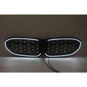 Parachoques delantero riñón brillo negro/cromo negro diamante rejilla con luz LED para BMW <span class=keywords><strong>3</strong></span> Series G20 18-22 51138072085 51138072086 - Product Image 1