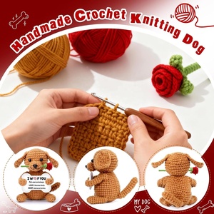 Nuevo Muñeco de Ganchillo Labrador con Patrón de Rosas, Estilo Lindo, Energía Positiva, Hecho a Mano, Transfronterizo, 2026 - Product Image 3