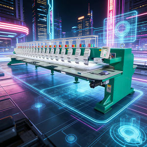 Máquina de bordar plana HEFENG de alto rendimiento automática por ordenador de 9 colores y 18 cabezales para producción a gran escala - Product Image 2