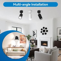 Foco LED de Techo Giratorio GU10 de Múltiples Cabezales para Montaje en Superficie, Carcasa de Aluminio para Riel de Luz LED para Sala de Estar