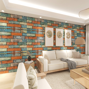 Giấy Ốp Tường Nội Thất Xốp Sang Trọng Giấy Dán Tường 3d Trang Trí Tấm Tường Pvc Tự Dính - Product Image 5