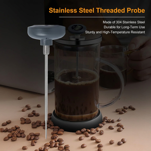 Digital Coffee Pot Thermometer Stainless Steel <b>Probe</b> Digital Display <b>Temperature</b> Meter for Pour-over Drink Food Measurement - Product Image 3