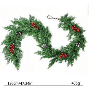 Guirlande de feuilles de pin artificielles Hua Zi 100cm 200cm Décoration d'intérieur Décoration de Noël - Product Image 5