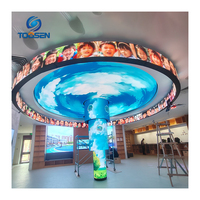 Pantalla LED Curva sin Costuras para Video Wall, Venta al Por Mayor de Fábrica, 15360Hz de Alta Frecuencia de Actualización, Módulo LED Flexible Ultra Delgado para Formas Especiales
