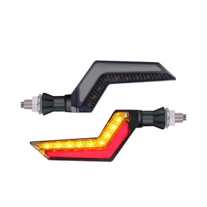 ไฟเลี้ยว LED มอเตอร์ไซค์ ADT ความสว่างสูง รุ่น Wing Light Flowing Spirit Beast สีเหลืองอำพันคู่  แบบสากล - Product Image 5