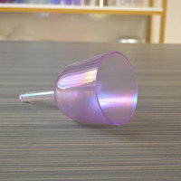 Bol chantant en cristal de guérison sonore HF, poignée, translucide, violet, lumière cosmique, cristal clair alchimique, bol chantant pour le yoga et la méditation