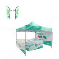 Tonnelle escamotable 10x10 pieds en aluminium avec matériau principal en polycarbonate pour événements extérieurs, expositions, impression de logo, tente de salon professionnel 2025