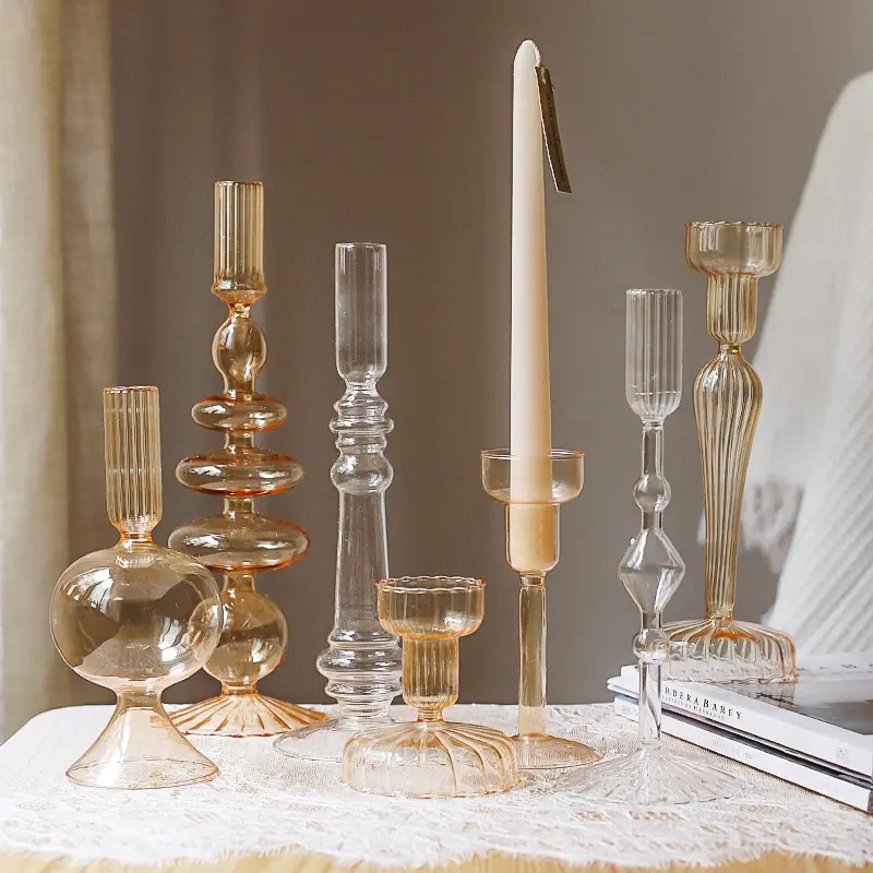 Factory Direct Supply Cheap Price glass Candle Holder candlestick