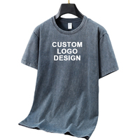 T-shirts unisexes en coton 100% 260G, lavage à l'acide, sublimation, impression personnalisée, t-shirts surdimensionnés, t-shirts amples en gros, t-shirts pour hommes