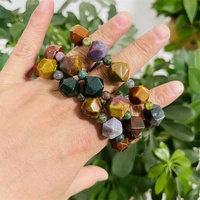 Perles en pierre d'agate océanique à facettes de haute qualité en gros