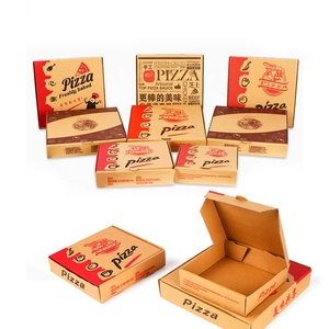Pizza Box Delivery Easy To Take Packaging Pizza Box Custom Popular Food Grade Disposable 12 Inches Square Delivery Pizza Box Round With Logo