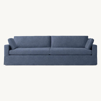 Canapé sectionnel en tissu de meubles sur mesure de haute qualité pour la maison canapé long canapé deux places ensemble avec accoudoirs d'oreiller
