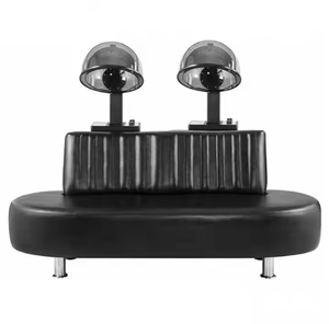 Nouvelles chaises sèche-cheveux deux places de style européen, couleur personnalisée, avec sécheur intégré pour salon de coiffure - Product Image 1