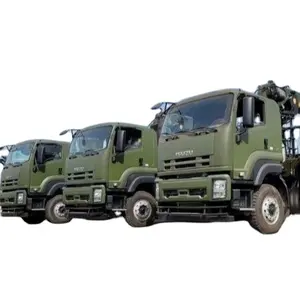 1-SUZU lorry 10 ton truck with telescopic boom crane 6x4 NEW 12ton 14 ton 16 ton straight boom truck mounted for sale