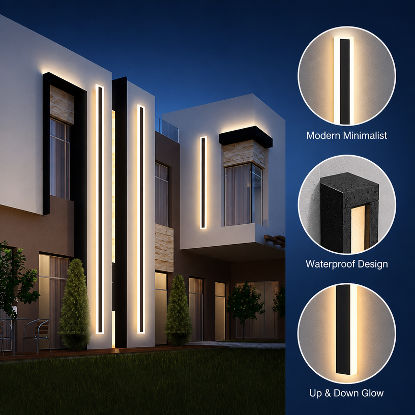 JYLIGHTING Outdoor IP65 Indoor Room Black Long Strip Linear Wall Light Waterproof CE SAA Aluminum Acrylic Garden Lamp Wall Lamp · image 2