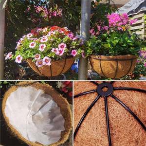 Garden Quart Plant Tutors Herbs Liners Étagère Plantes Chanvre Planteur Herbe Saule Branches de Sapin 8X10 Wave Care Moss Liner La Torsion - Product Image 3