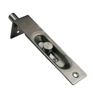 Chiusura per porta con serratura a scorrimento a filo e a pressione a forma di L in acciaio inossidabile di alto livello