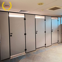 Immeuble de bureaux professionnel nouvelle cloison de toilette solide élégante Style moderne en acier inoxydable douche cabine de toilette plafond au sol
