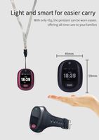 Alarme de chute bidirectionnelle 4G SOS à un clic, pendentif étanche IP68, navigation GPS, traceur intelligent LBS pour personnes âgées